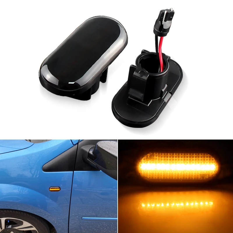 

2Pcs LED Dynamic Side Marker Turn Signal Light For Opel MOVANO VIVARO Nissan INTERSTAR PRIMASTAR KUBISTAR Smart FORTWO 453