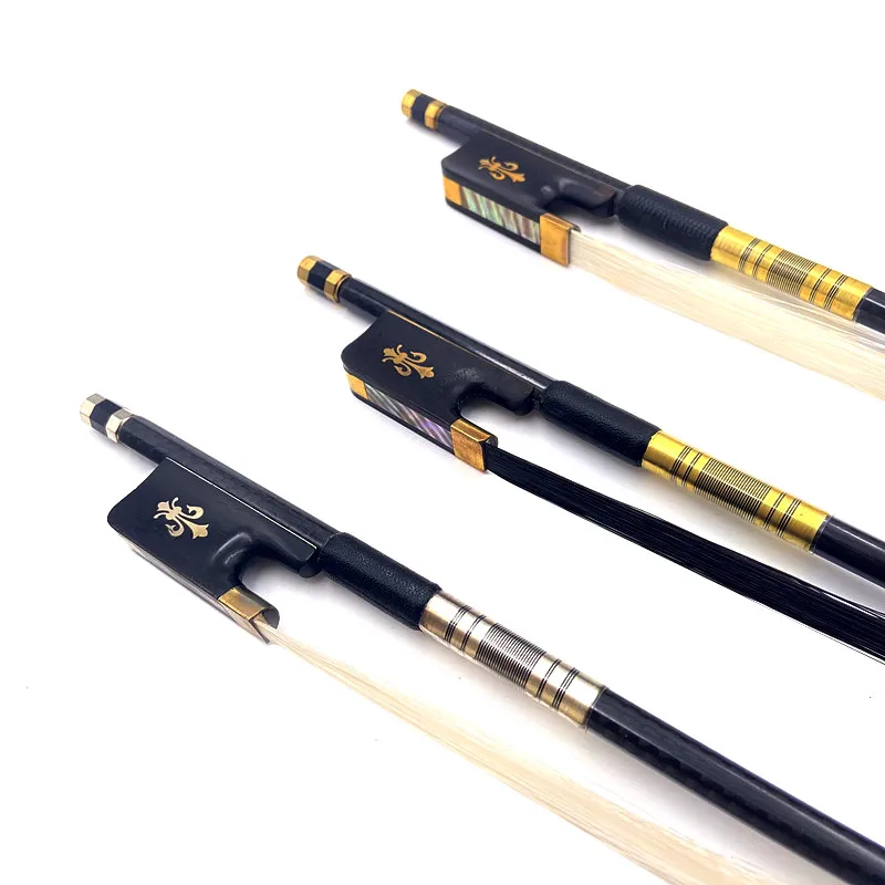 3 different styles best powerful plaid black Carbon fiber black/white Horsehair viola bow