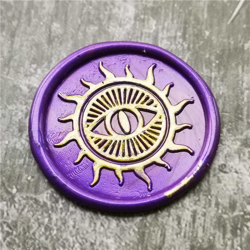 Occult Eye in Sun Symbol Seal Stamp, Third Eye seal stamp,Wax Seal Stamp Kit, Wedding invitation seals,gift packing Party seal