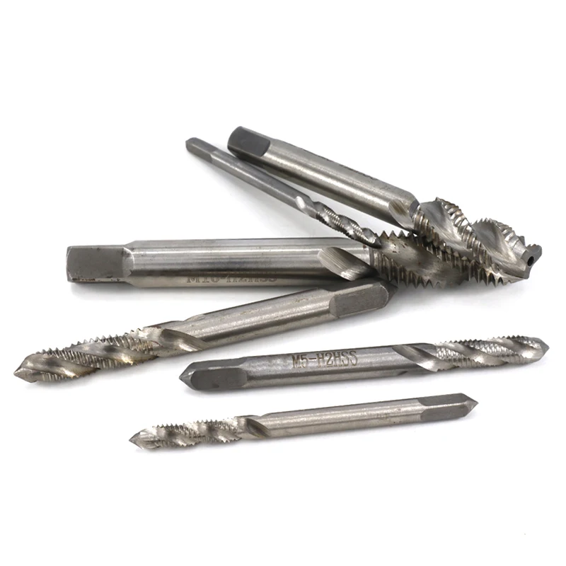 1pc M3 M4 M5 M6 M8 M10 Spiral Machine Tap For Metalworking HSS Metric Thread Tap Straight Shank Screw Tap Drill Bit