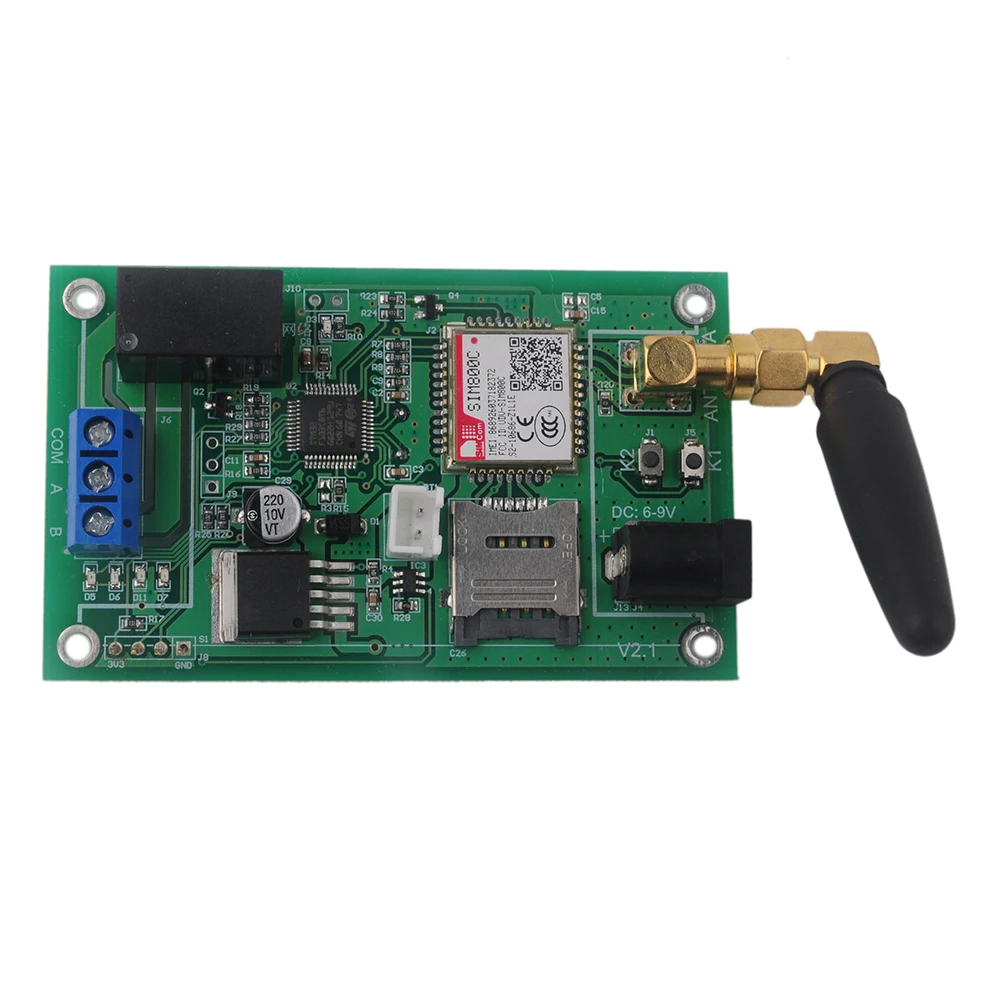1 Channel Relay Module SMS Call GSM Remote Control Switch Power On or Cut Alam SIM800C STM32F103CBT6 with Case