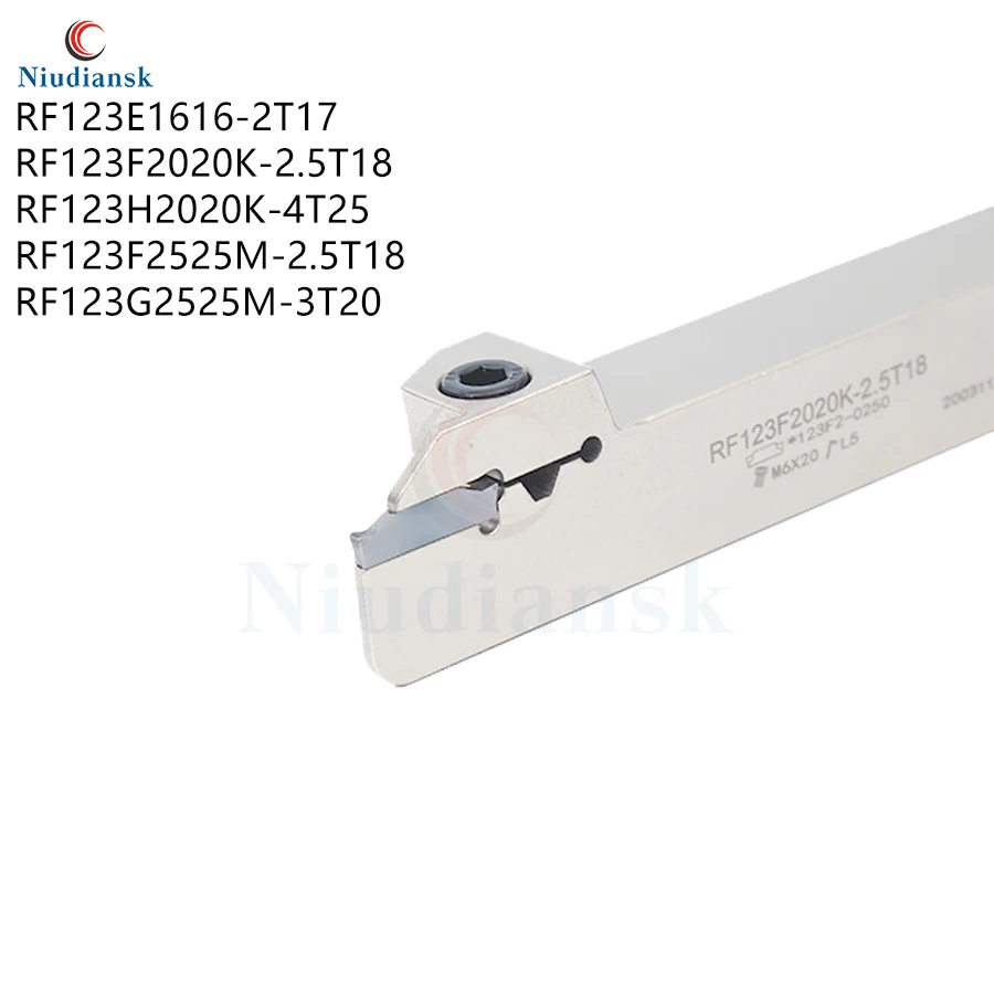 1pc RF123E1616-2T17 Grooving Turning Tool Holder RF123G2525M-3T20 CNC Lathe Tool RF123F2020K-2.5T18 RF123H2020K-4T25 Arbor RF123