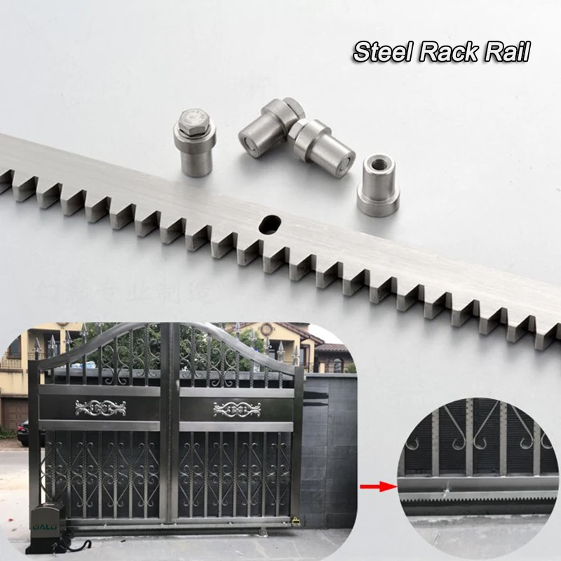 Sliding Gate Motor Gate Galvanized Steel Gear Rail Rack 1 Meter Per PCS