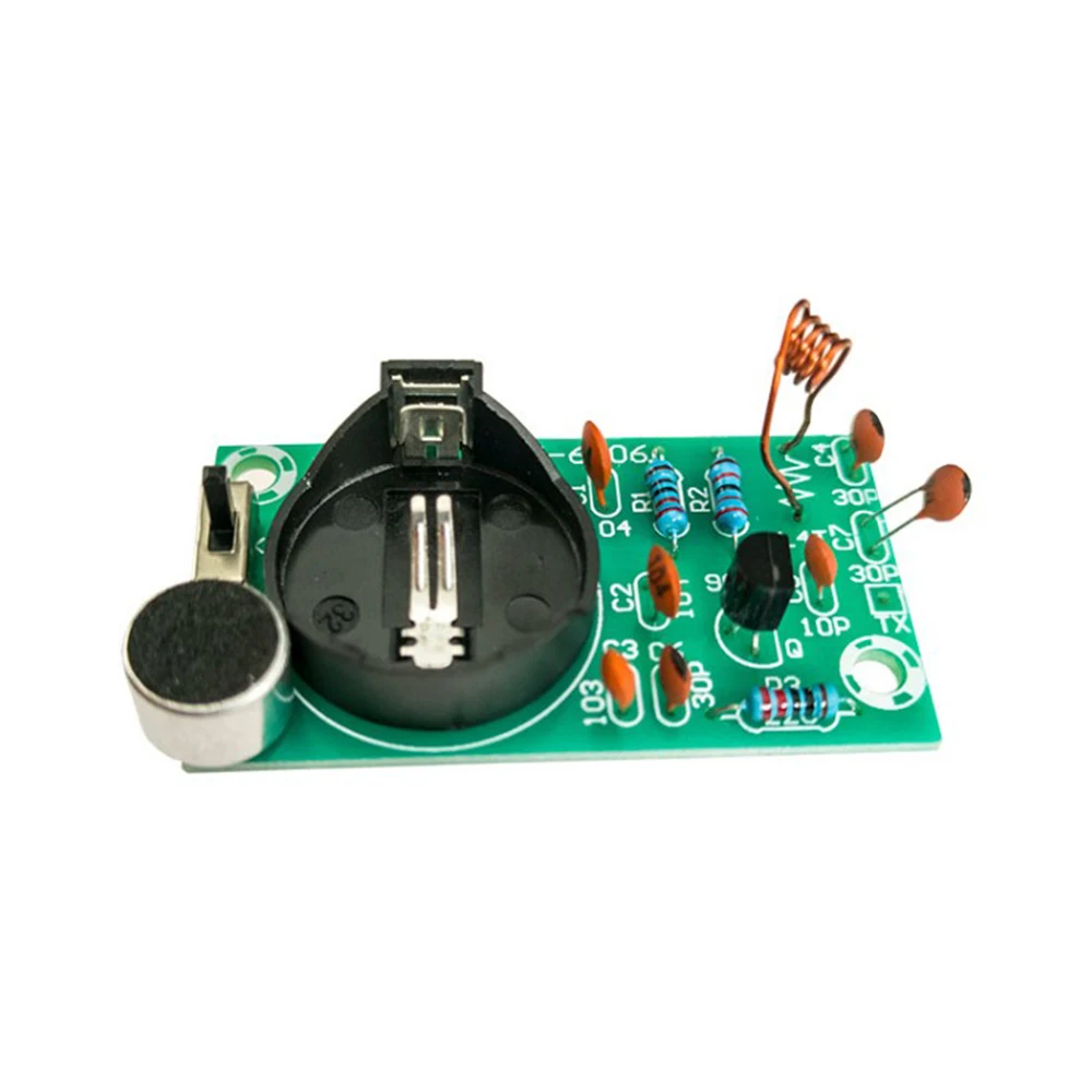 DIY Electronics Kit Soldering Kit FM Radio Kit With Microphone 88-108 MHz FM Frequency Modulation Wireless Receiver Board