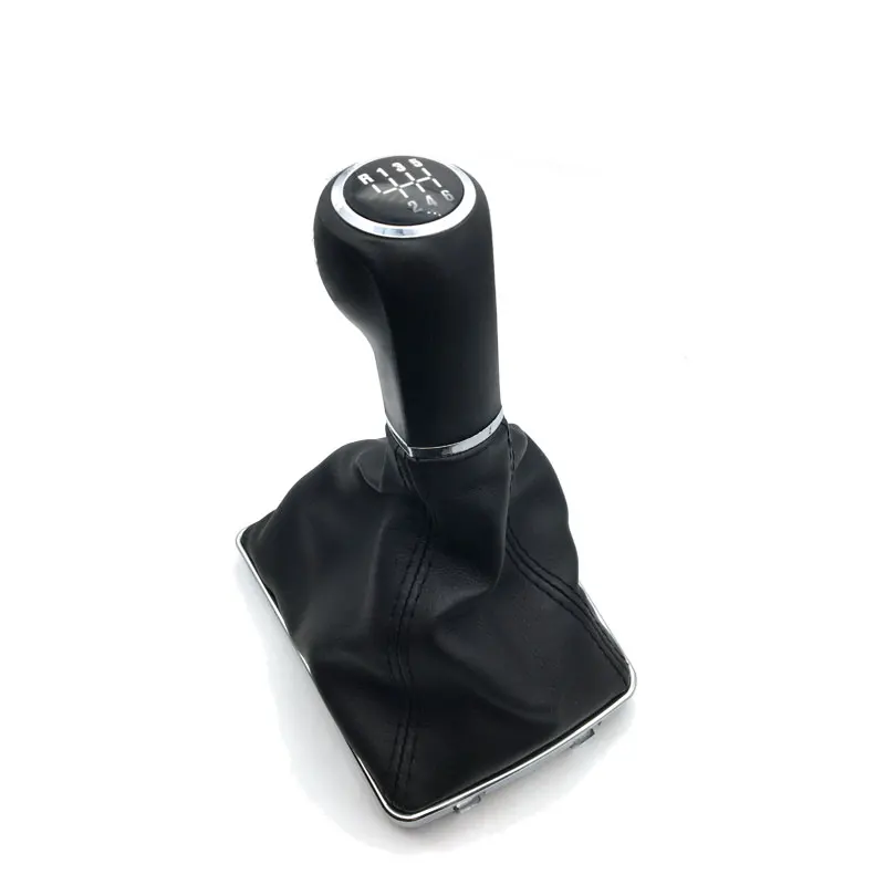 5 / 6 Speed Car Shift Gear Knob With Leather Boot Chrome For OPEL ASTRA III H 1.6 VAUXHALL 2004 2005 2006-2010