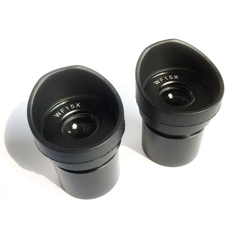 Pair Wide Field Eyepiece Optical Lens for Stereo Microscope with Mounting Diameter 30mm or 30.5mm Rubber Eye Cups WF5X WF10X