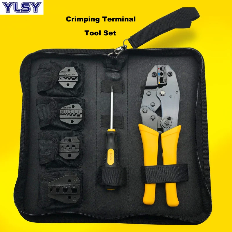 

Crimping Pliers Cord End Terminal Hand Tools Set With Canvas Bag For Pre Insulated Dual Tube Plug Spring Terminals