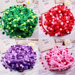 5yard Pom Pom Trim Ball Sewing Accessior Pompom Ball Lace Trim Tassel Fringe Ribbon Kintted Fabric DIY Craft Apparel Accessori