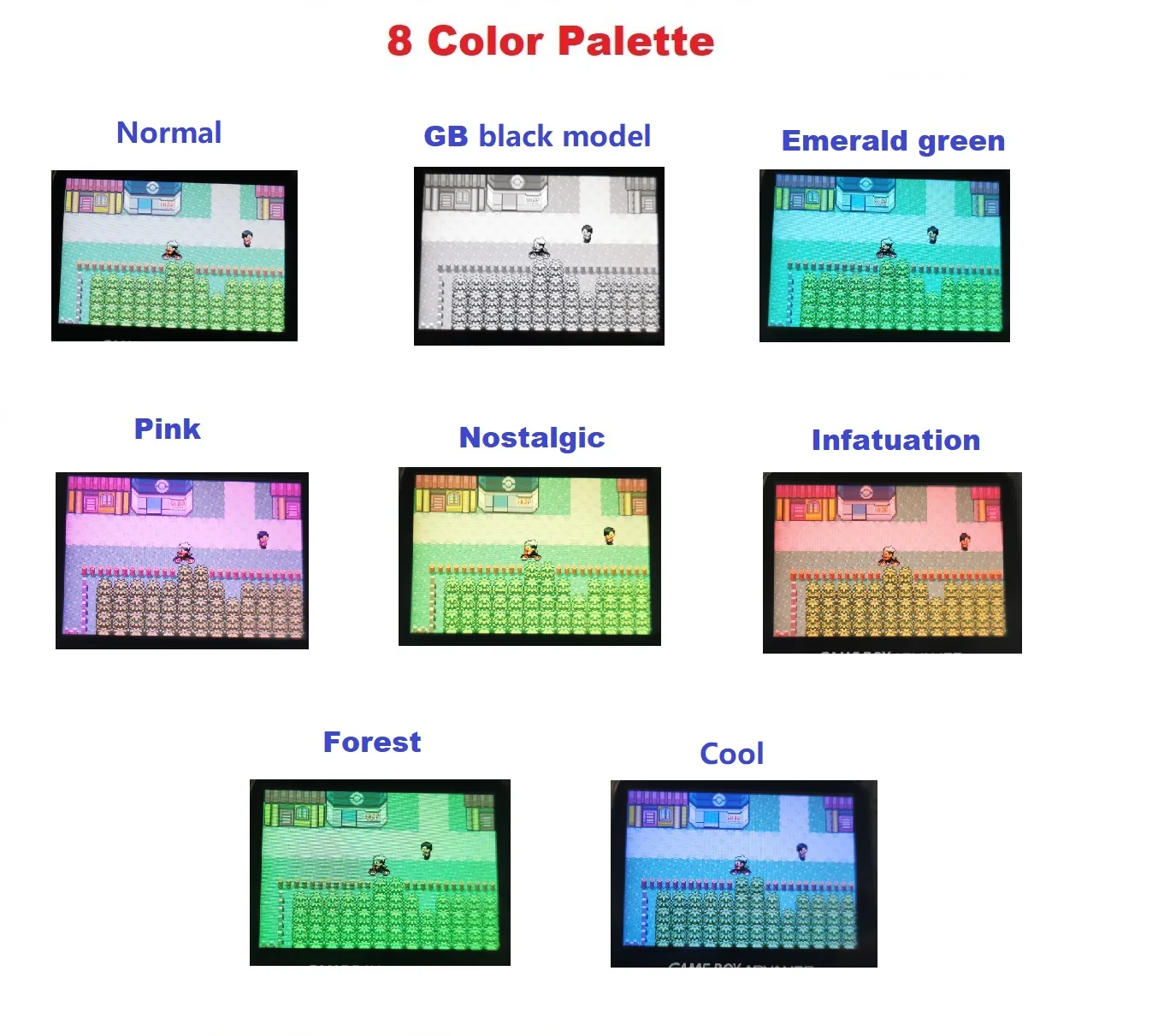 Kit de pantalla táctil LCD retroiluminada GBA V2 IPS para GameBoy Advance GBA sin soldadura