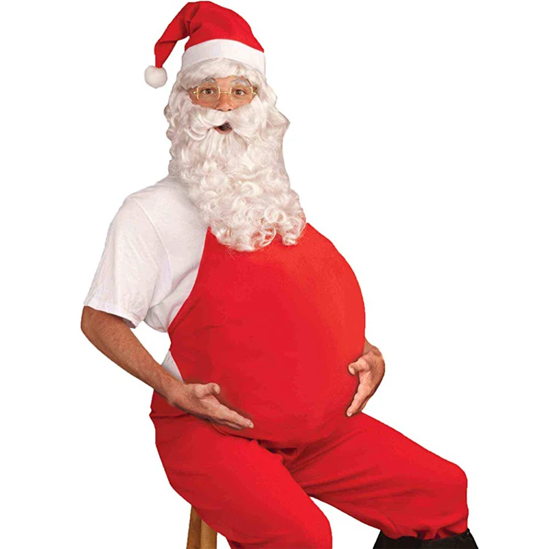 Snailify Men Santa Belly Costume Men's Unisex Belly Stuffer Santa Claus Costume For Adult