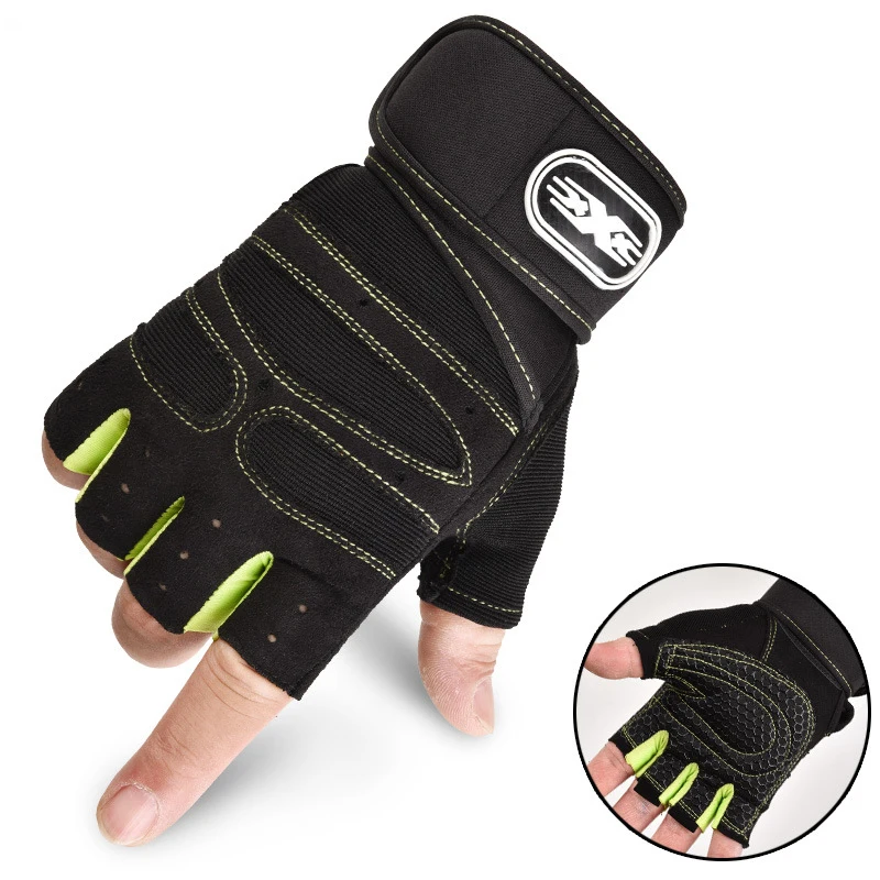 M/L/XL Gym Gloves Professional Fitness Gloves Non-Slip Yoga Exercise Half Finger Men Women Power MTB Cycling Glove Gym Supplies