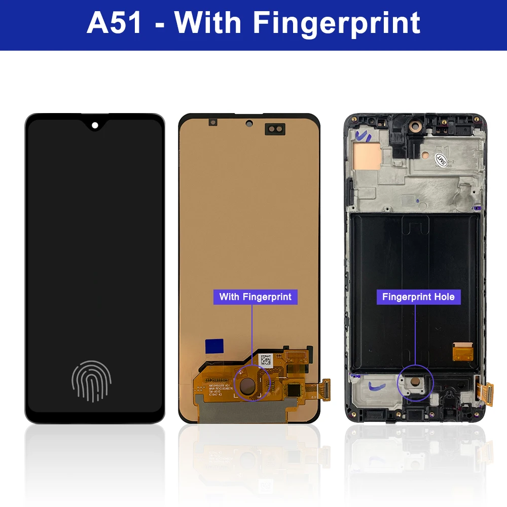 100% Test For Samsung A51 LCD A515F SM-A515F/DS A515F/DS A515F Display Touch Screen Digitizer For Samsung A515 Display