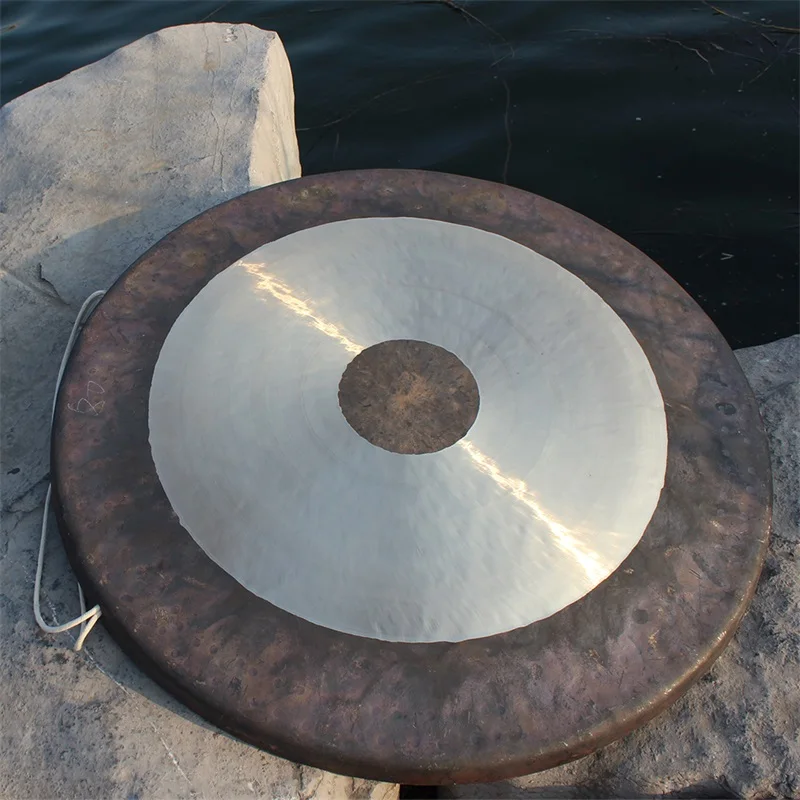 Arborea 18inch/45cm Chau Gong Bronze Chinese Gong with Hammer Tam Tam Gong Percussion  Instrument for Yoga and Healing