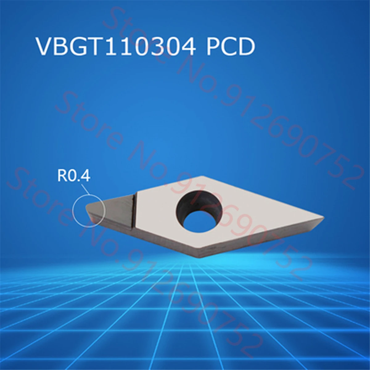 Vbgt110302 pcd/vbgt110304 pcd/vbgt160404 pcd carboneto de inserção 2 pçs/caixa