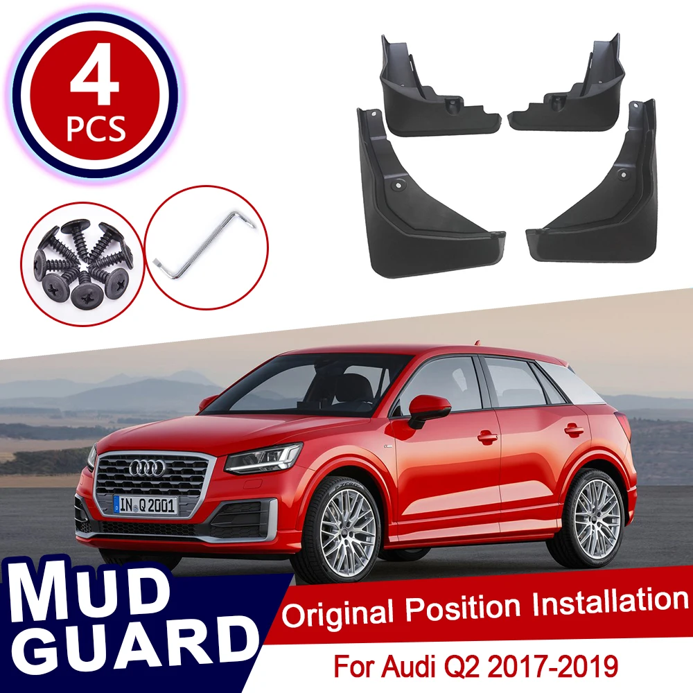 

4Pcs Set for Audi Q2 2017 2018 2019 Car Mud Flaps Front Rear Mudguard Splash Guards Fender Mudflaps Flap Auto Accessories