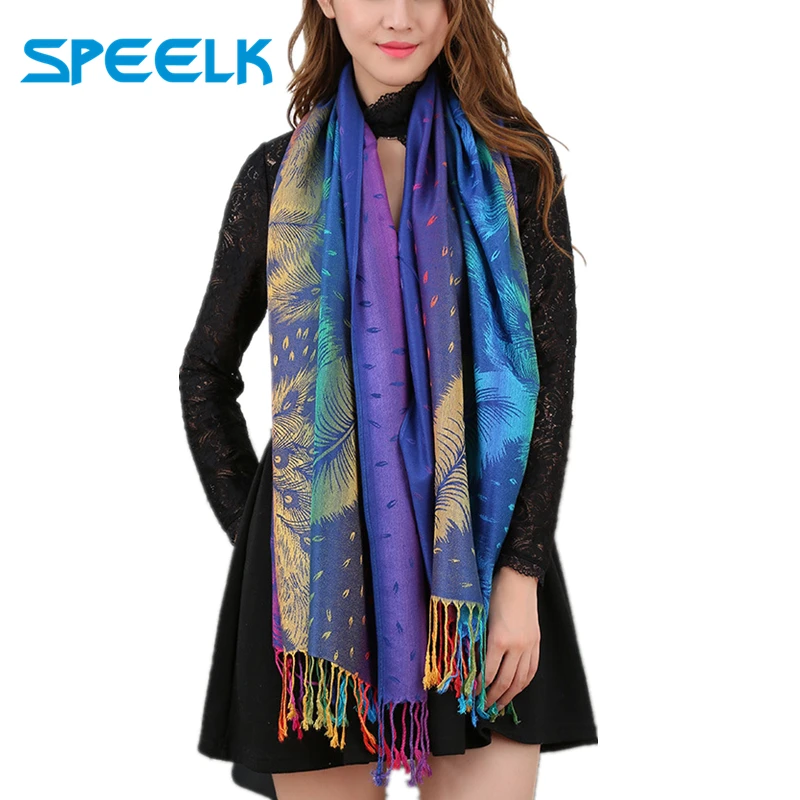 6pcs Autumn Winter Retro Tassel Scarf Lady Cotton Twill Shawl Gradient Color Warm Scarves Female jacquard Scarf And Wraps