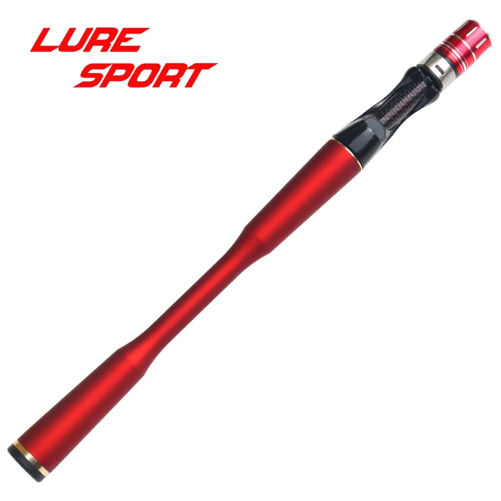 

LureSport 26cm Red Rubber Paint Carbon Grip XCG Reel Seat set Rod Building Component Handle Rod Repair DIY