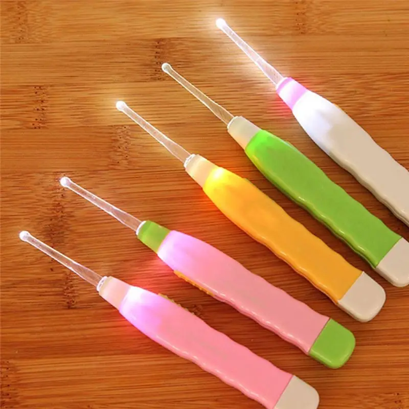 Cartoon LED Licht Ohr Pick Reiniger Löffel Taschenlampe Ohrenschmalz Removal Tool Set Sicher