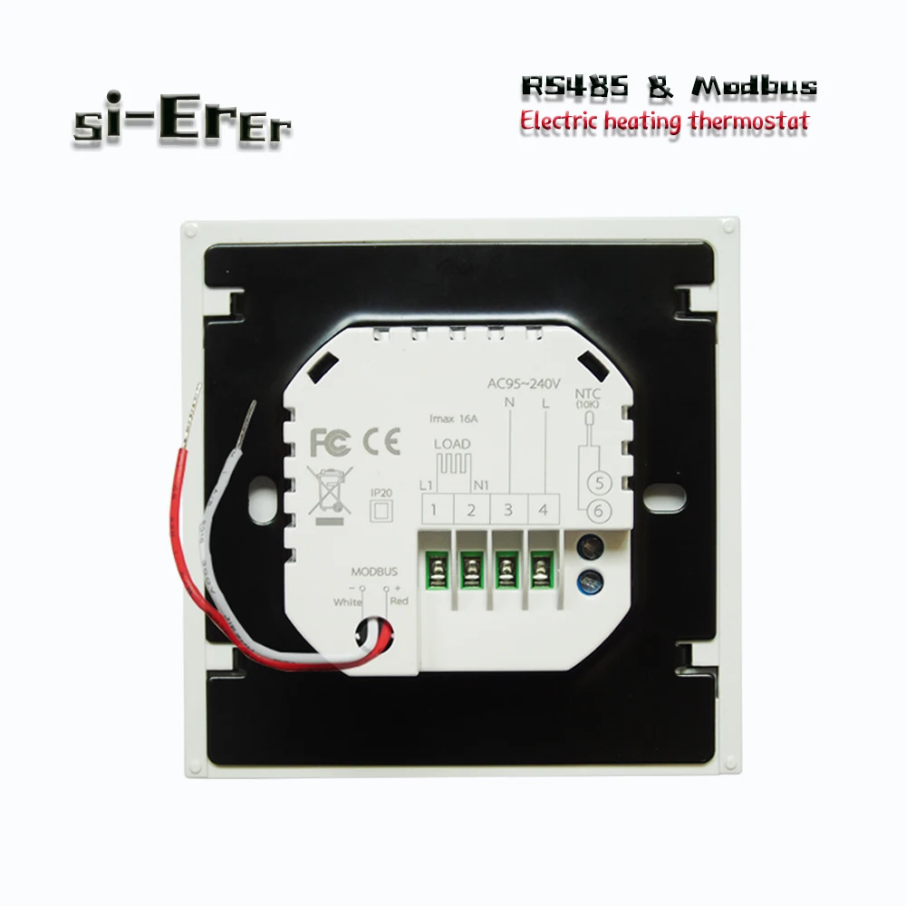 RS485&MODBUS electric floor heating temperature controller,16A 24VAC 95-240VAC