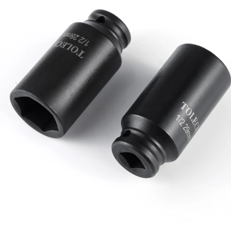 임팩트 소켓 세트, 8-41mm 슬리브, 육각 공압, 긴 헤비 타이어 슬리브 헤드, 리튬 전기 렌치용 수공구, 1/2 인치