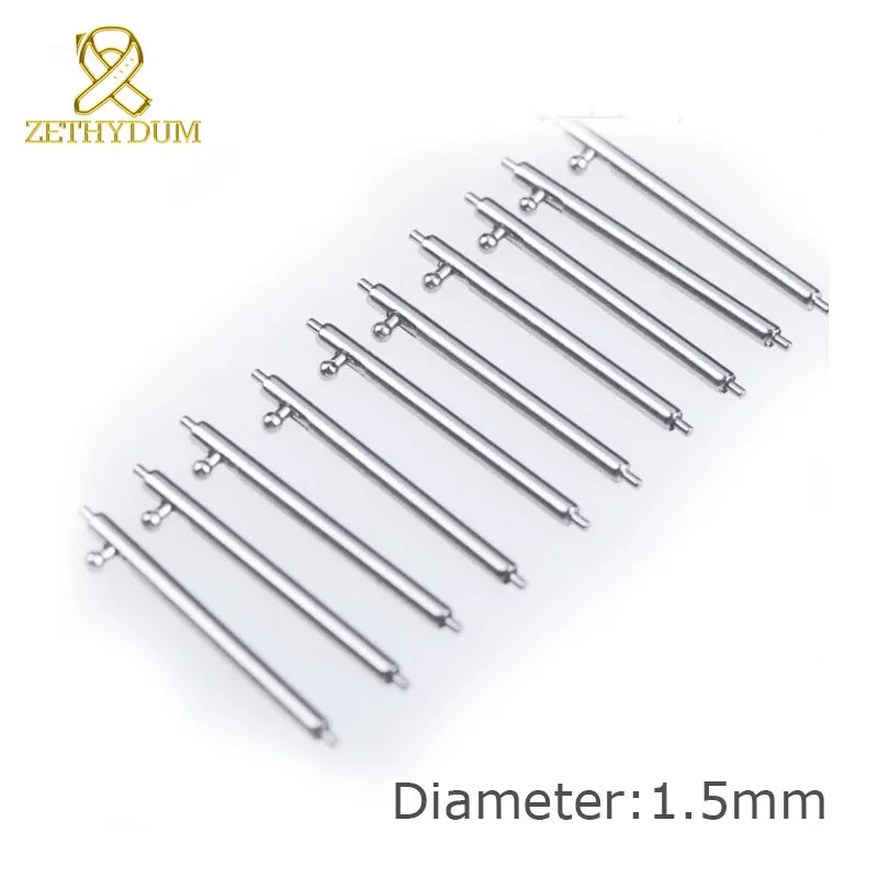 10pcs Single Quick Release Spring Bars Silvery Stainless Steel Watch Pins 18mm 19mm 20mm 21mm 22mm 12-30mm Watchband Link bar