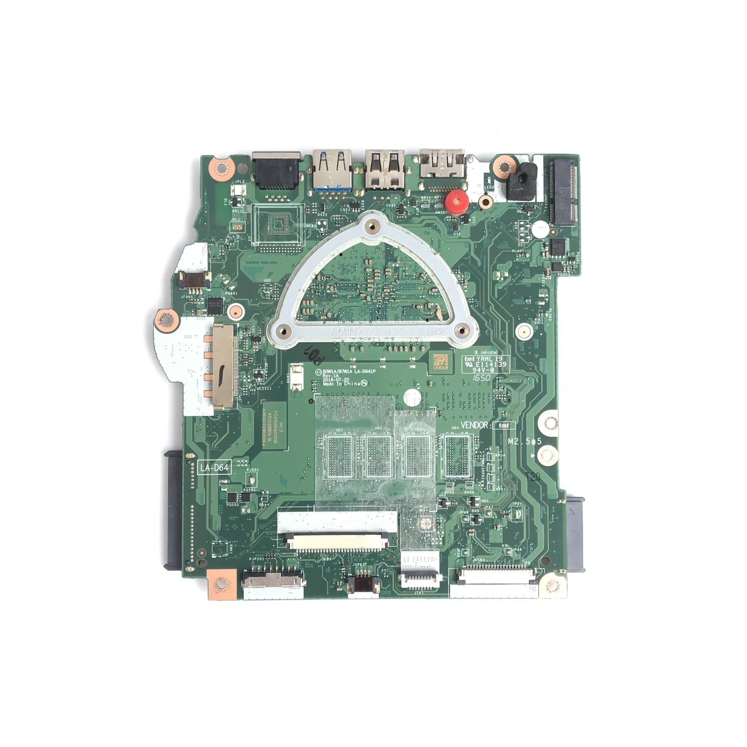 Placa-mãe do portátil para Acer ASPIRE, NBGFT1100B, NB.GFT11.00B, ES1-533, B5W1A, B7W1A, LA-D641P, N3350, DDR3, 100% Teste de Trabalho