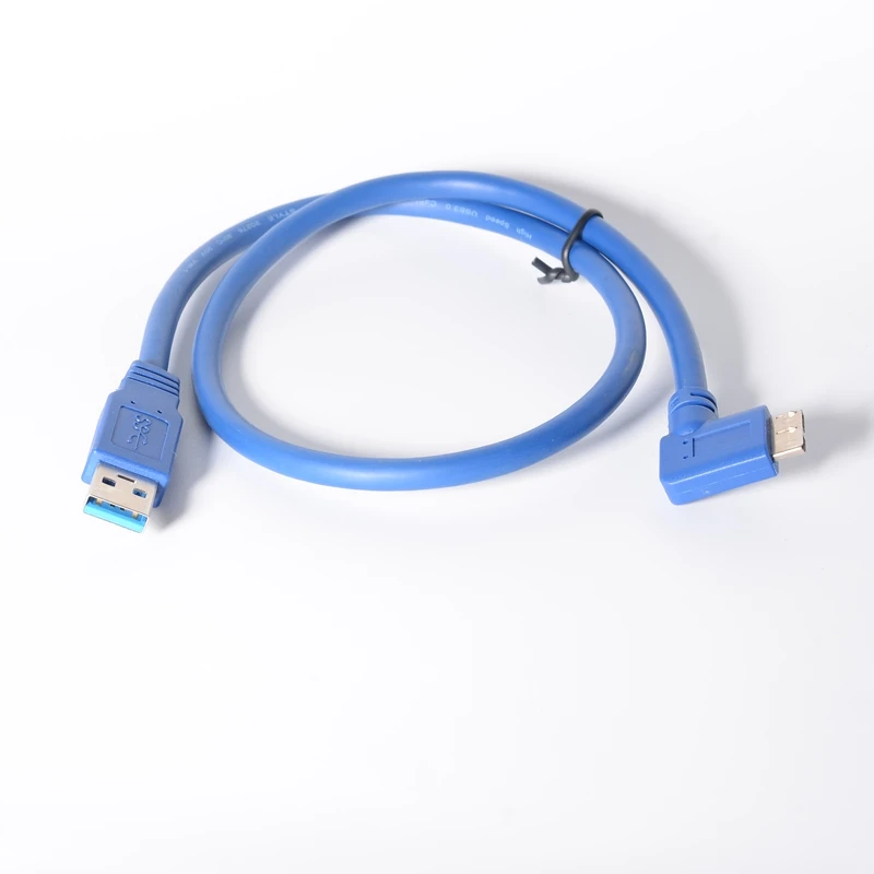 60cm 1m azul usb 3.0 macho-micro-b macho esquerda angular cabo sincronização e carga cabo de alimentação gen 1 5gbps 2ft