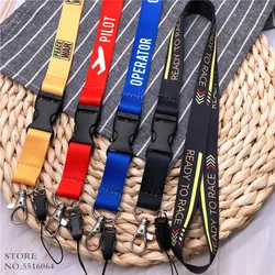 OPERATOR Lanyard For Keys Card Holder Phone Hang Rope Fashion Gift For Friend PILOT Red Neck Straps DIY Remove Buckle Lanyards