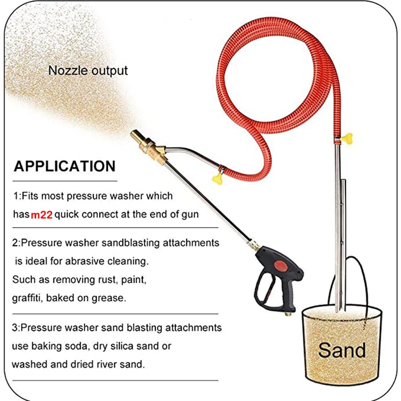 sand jet For Karcher/parkside/Pressure Washer Sandblasting gun/ machine squirthighpressure Wet Sandblaster Sandblasting nozzle