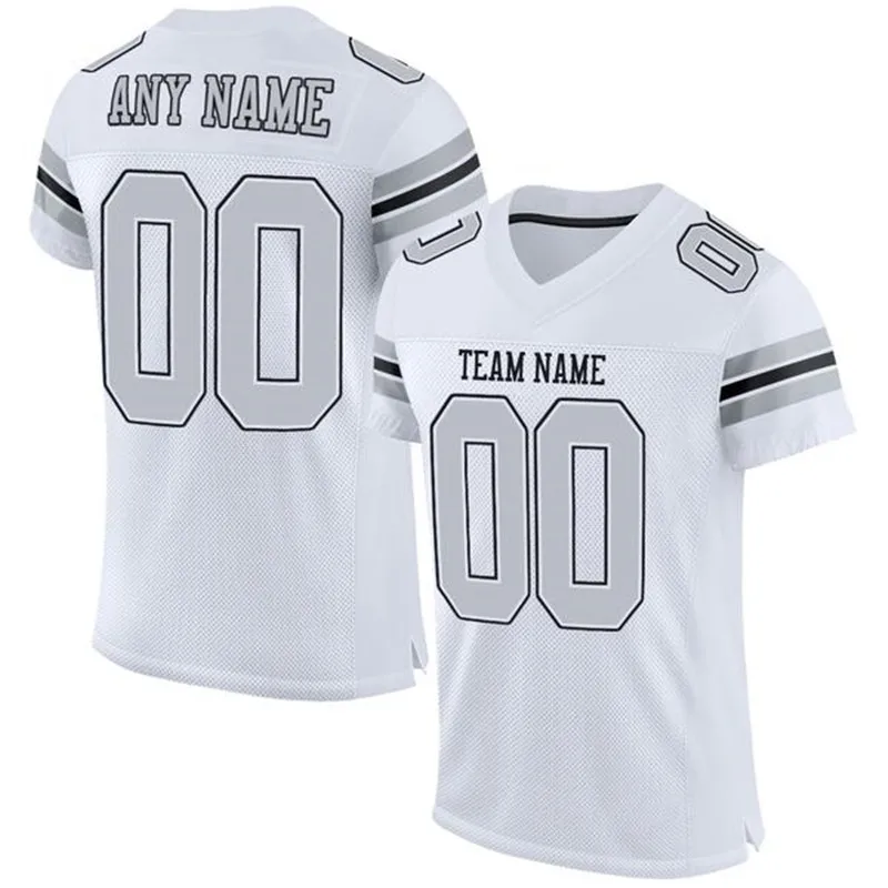 Customized Football Jersey Sew Team Name/Number Own Design Breathable Mesh Cool Soft V-neck Shirts for Male/Lady/Child Any Color