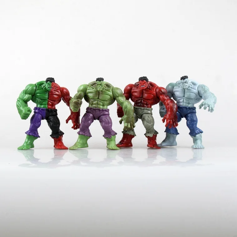 Avengers 2 Hulk compound red gray green PVC MODEL action figure Toys 4pec/set