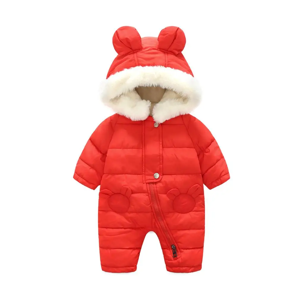 new cute bear ears long climbing piece of body warm inside the fluff stitching catampei climbing clothes