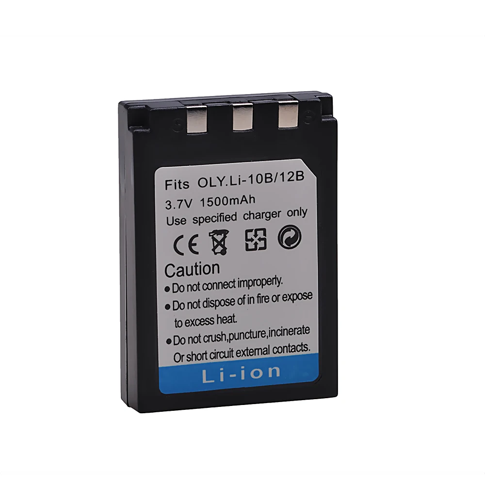 1500mAh Li-12B Li-10B Li12B Li10B Camera Battery For Olympus Stylus 300, 400, 500, 600, 800, C-50, 60, 70, 470, 760, 770