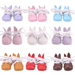 Doll Shoes 5 Cm Cute Rabbit Canvas Cartoon Shoes For 14.5 Inch Wellie Wisher&32-34 Cm Paola Reina&Nancy American BDJ EXO Doll