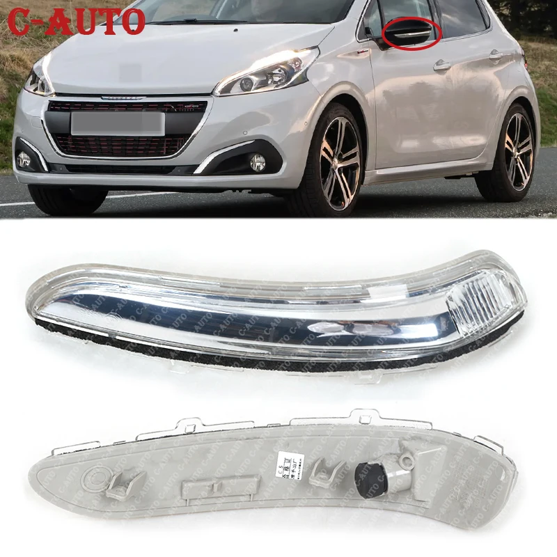 Car Left Right Front Wing Door Mirror Indicator Clear Right Drivers Side O/S For Peugeot 208 2012 2013 2014 2015 2016 2017