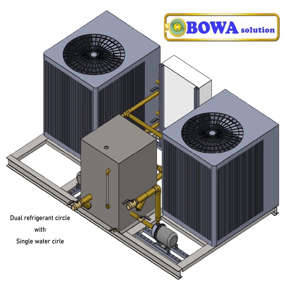 1300 kcal condenser and evaporator assembly complete of heat pump water heater matches 0.5HP air conditioner rotary compressor