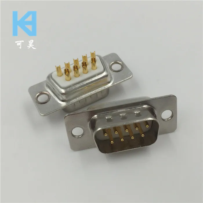 DB9 male d-SUB connector gold plated RS232 interface wire type DB9PIN male connector