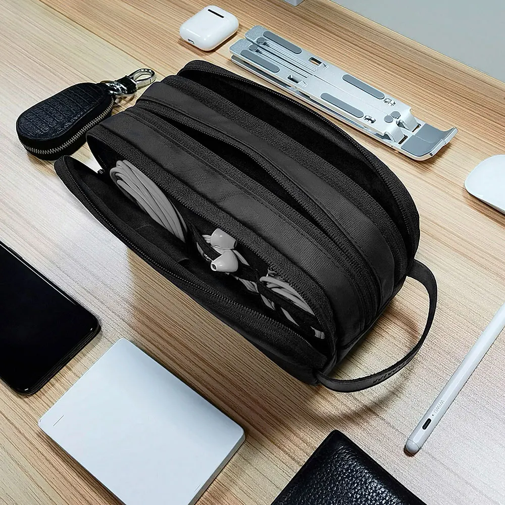 WIWU Electronic Storage Bag Portable Design Travelling Organize Carry Pouch for Mobile Phone Cables Charger Gadget Storage Bags