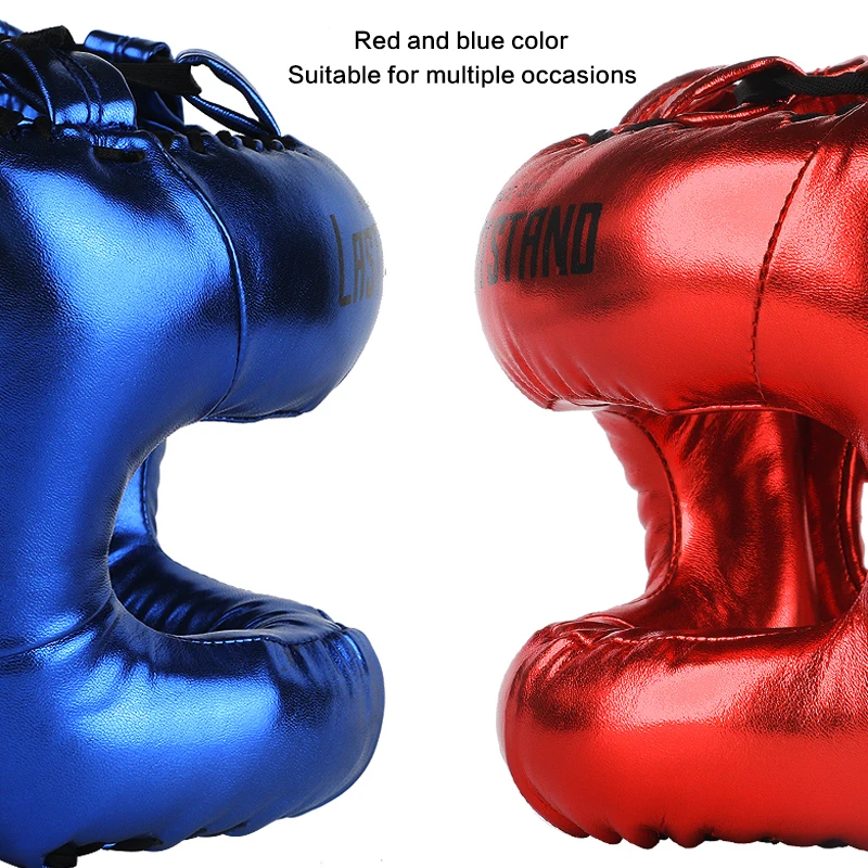 Quality PU Leather Boxing Helmet Head Protectors Adult Child Professional Competition Headgear MMA Muay Thai Kickboxing Helmets