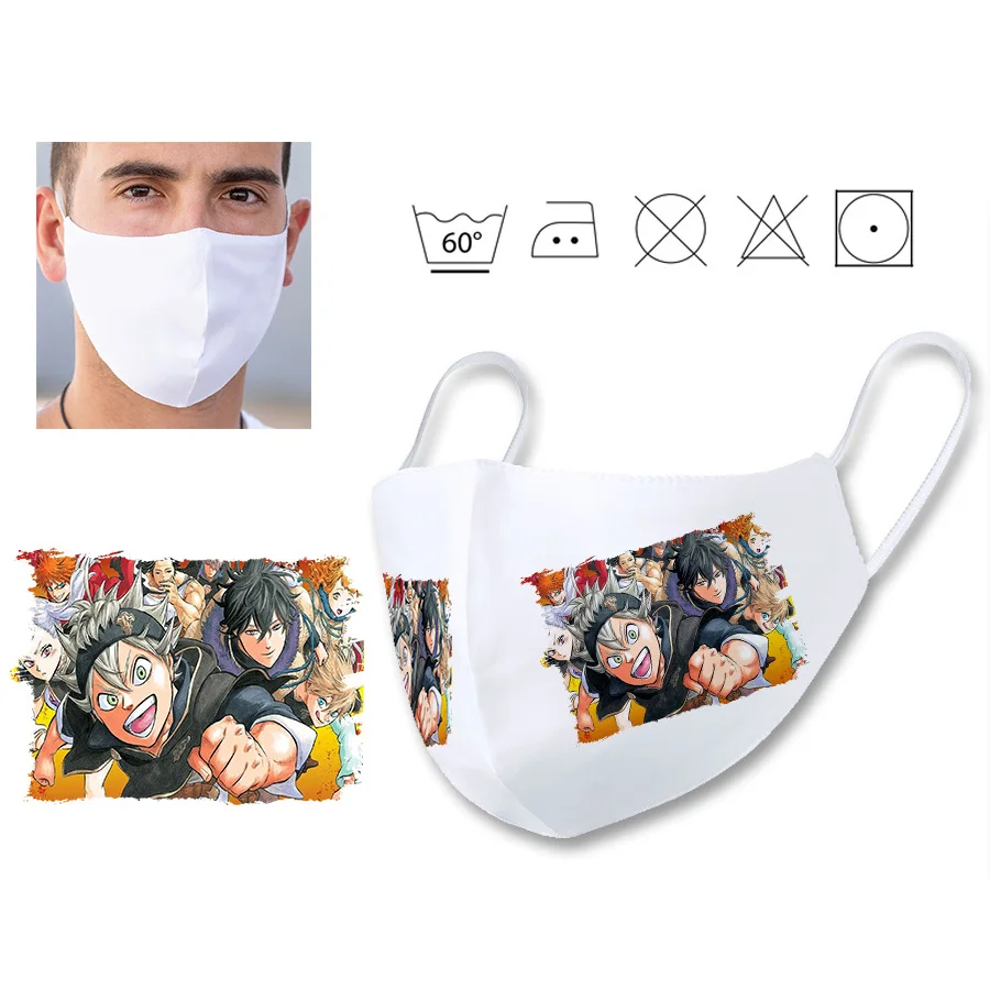 Reusable BLACK CLOVER double layer hygienic mask