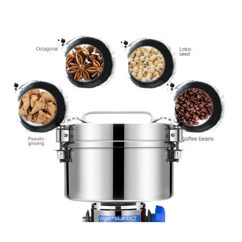 Household 4500g Grinder large Capacity Chinese Herbal Medicine Grinder Coffee Grinder Ultra-fine Commercial Grinder 2000W