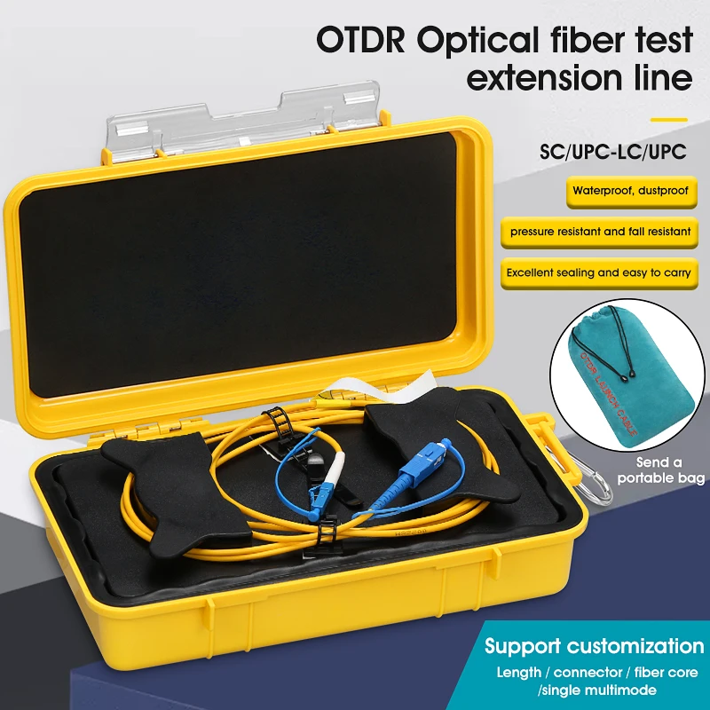 SC/UPC-LC/UPC OTDR Optical Fiber Cable Extension Line OTDR Launch Cable Dead Zone Eliminator Fiber Ring Single Mode 500M 1KM 2KM