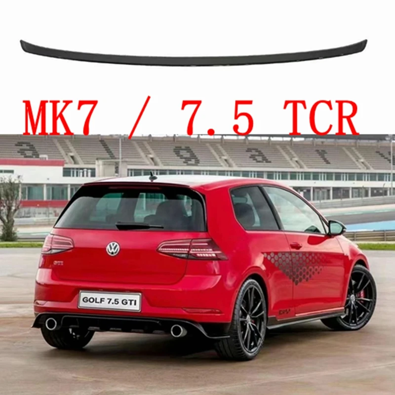 Gloss Black tcr Style Rear Roof Spoiler Wing Lip Fit FOR VW Golf MK7 MK7.5 Spoiler Standard R-Line and GTI 2013-2020