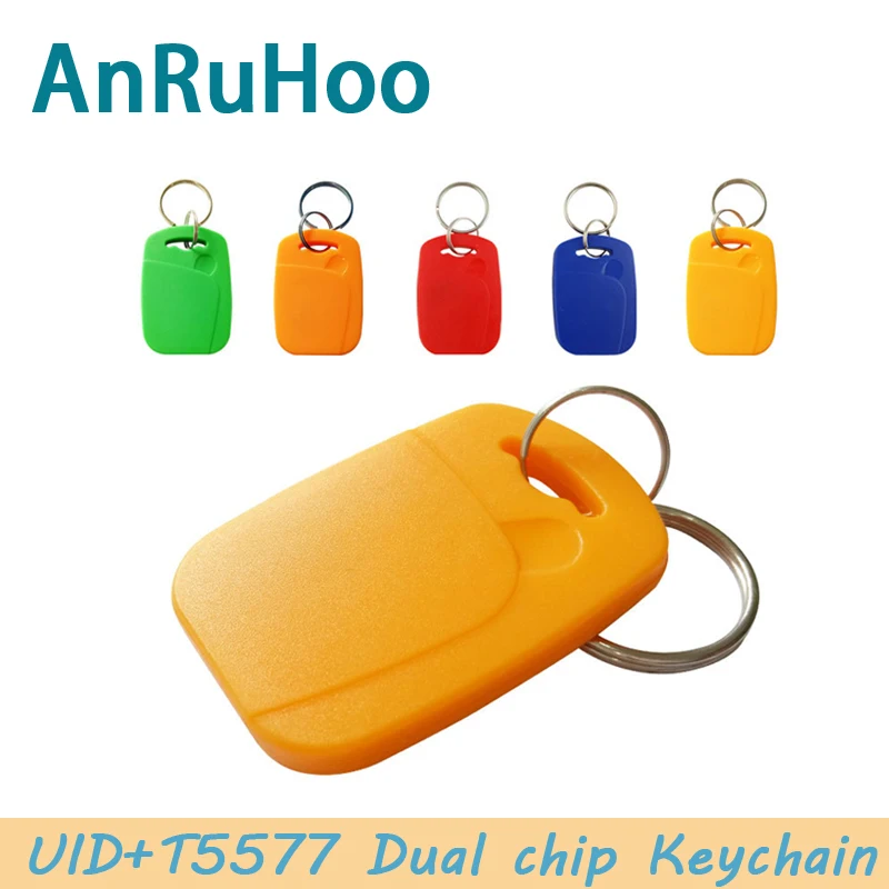 5/10pcs Rfid Smart Dual Frequency Chip Keychain 125khz T5577 Rewritable Copy Card 13.56mhz Nfc Clone Tag S50 Token Copier Badge