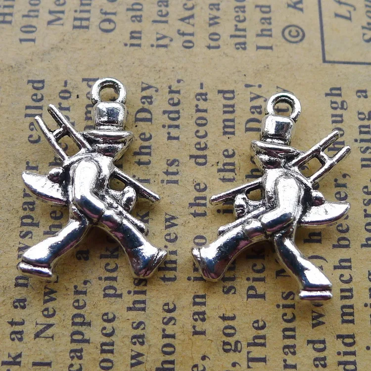 10pcs/Lot 15x20mm Antique Silver Color Electrician Fixman Ladder Charms Pendant For Jewelry Making DIY Jewelry Findings