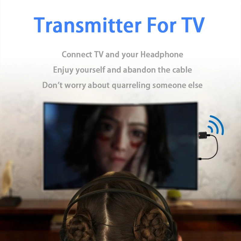 Bluetooth 5.0 Audio Transmitter Receiver Mini USB 3.5mm AUX Jack Stereo Music Wireless Bluetooth Adapter For TV PC Car Speaker