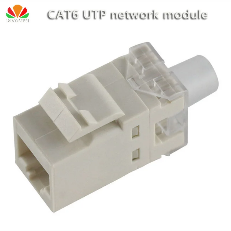 200 White UTP RJ45 Connector CAT6 Network Module Information Socket Computer Outlet Cable Adapter Keystone Jack For Amp Ethernet