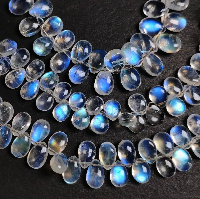 one piece loose beads white moonstone pear drop/heart for DIY jewelry making FPPJ wholesale beads nature gemstone