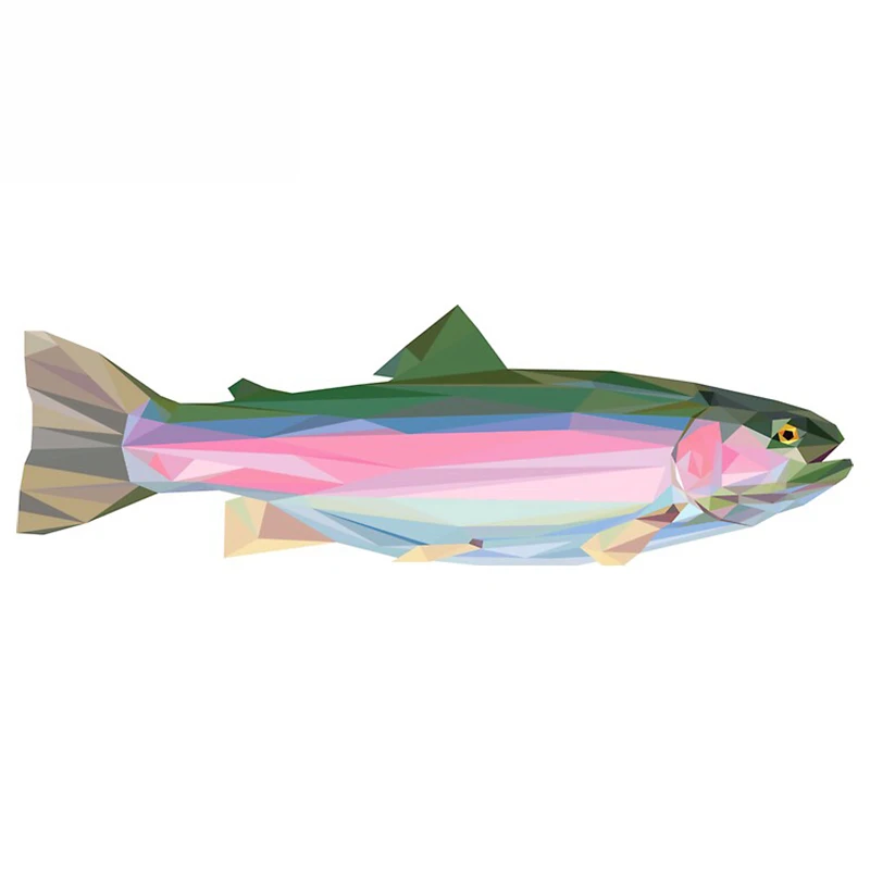

13cm x 4.1cm for Rainbow Trout Fish Car Assessoires Sticker Anime Decal Graffiti Motorcycle Funny Refrigerators Decor