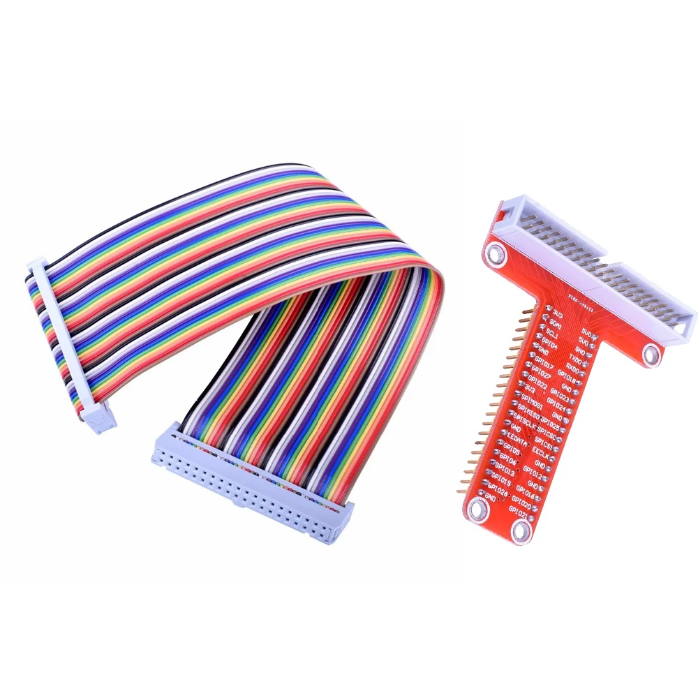 Untuk Raspberry Pi 4B 3B + Kit 830 MB-102 Tie Point Solderless Breadboard + GPIO T Type Expansion Board + 65 Buah Kabel Jumper
